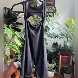 black backless romper. SOLD